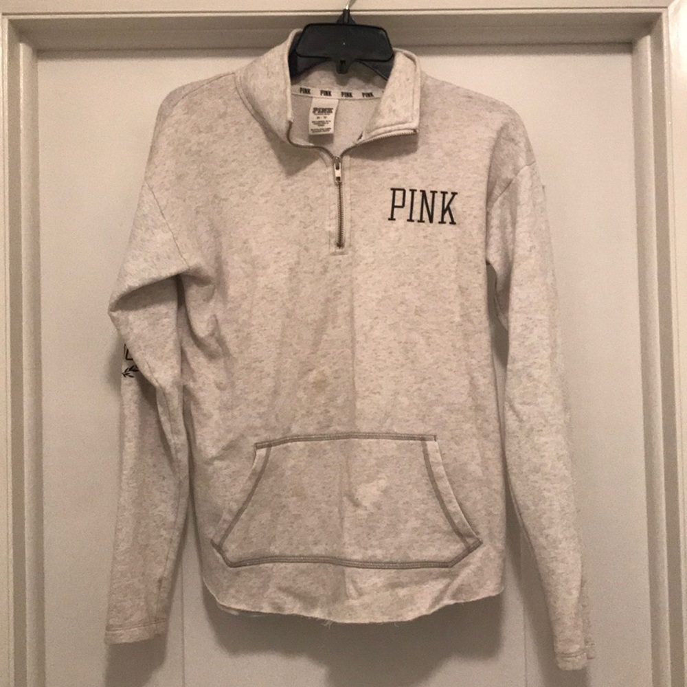 Pink Quarter Zip Sweater